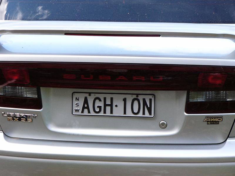 P1040725.JPG - Josh Aghion's  car plate..