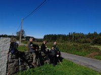 DSC00599  lunch break at  Gondar, Susan joined us at Vilar de Cas us for the last 15 km to go to Lugo